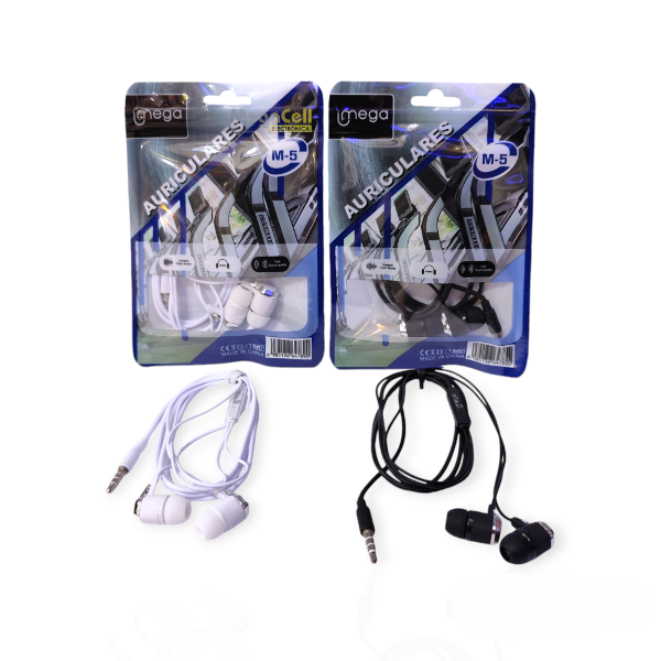 AURICULARES CON CABLE BLANCO M-5 IMEGA