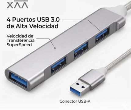 HUB USB METALICO XAEA 3.0 - USB