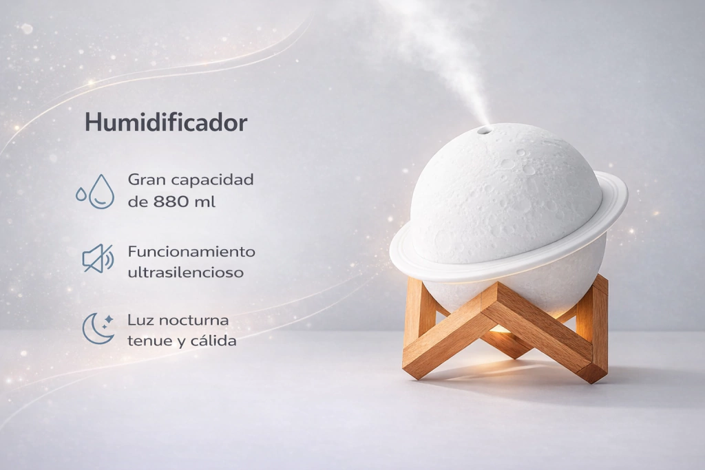 HUMINIFICADOR  SATURNO LAMP