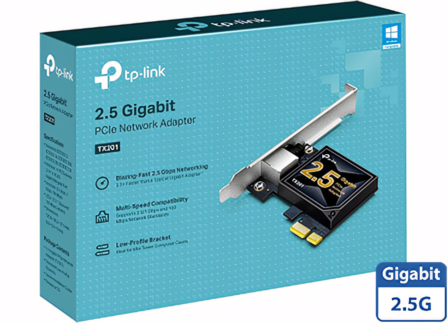 laca de red Wifi - PCI-E - TG3468 - 10/100/1000/2500 Gigabit -