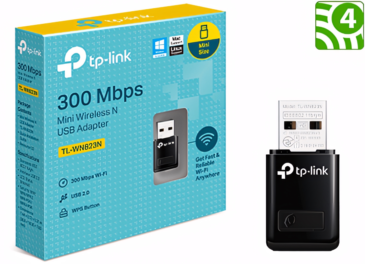 Adaptador Wifi - TP-LINK TL-WN823 - 2.4Ghz -300Mbps