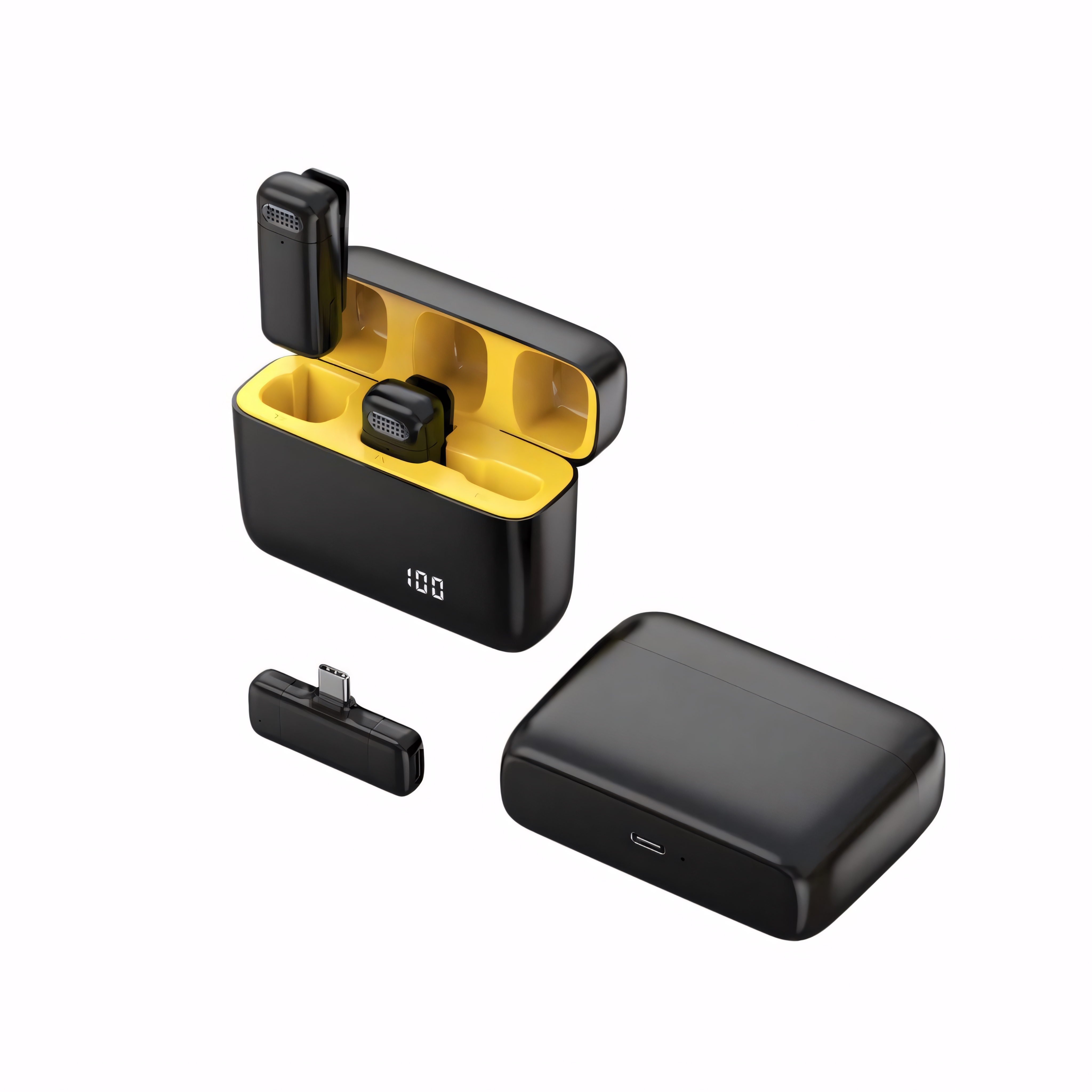 Microfono Corbatero Inalambricos TIPO C - Caja de Carga