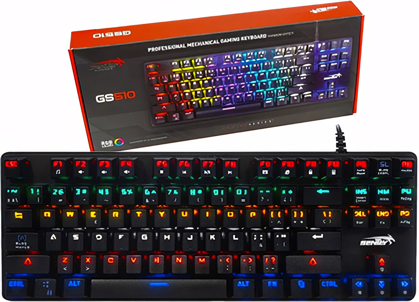TECLADO SENTEY GS-510 FSPRO MECANICO RGB DOBLE INYECCION USB
