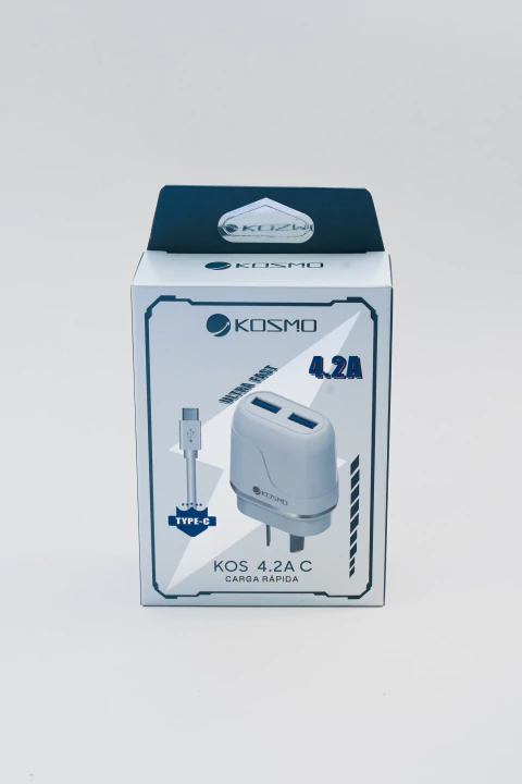 Cargador Tipo C - KOSMO - 4.2A - 2USB - Desmontable