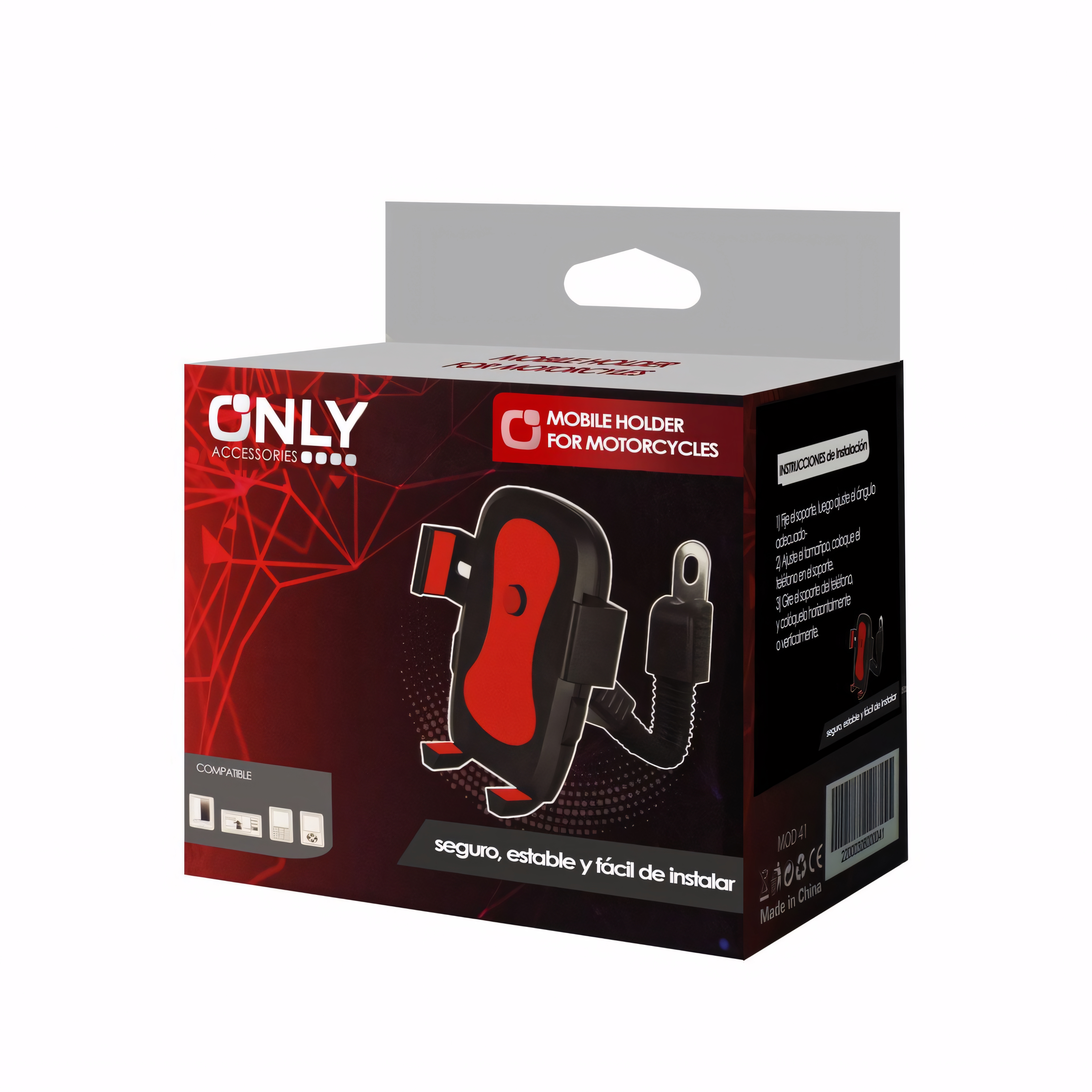 Holder Para moto  con Pinza - Espejo - Only