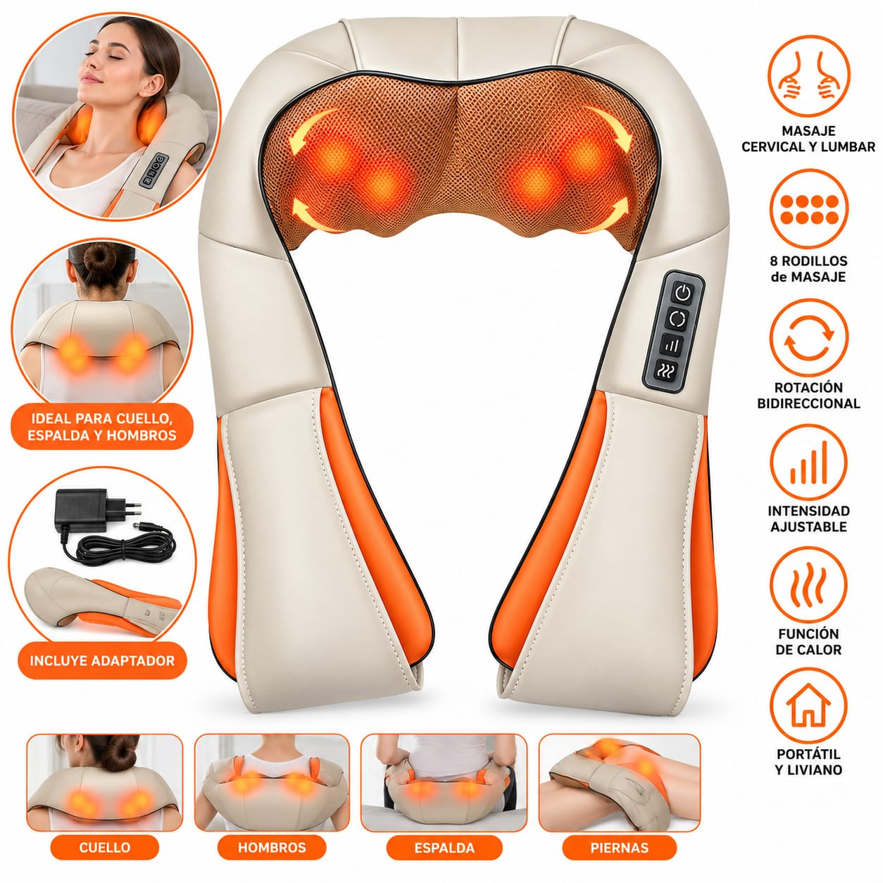 MASAJEADOR CERVICAL CUERPO COMPLETO
