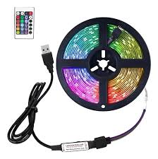 TIRA LED 5MTS USB  A CONTROL REMOTO