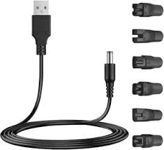 CABLE CARGADOR USB A PLUG + FICHA AFEITADORA