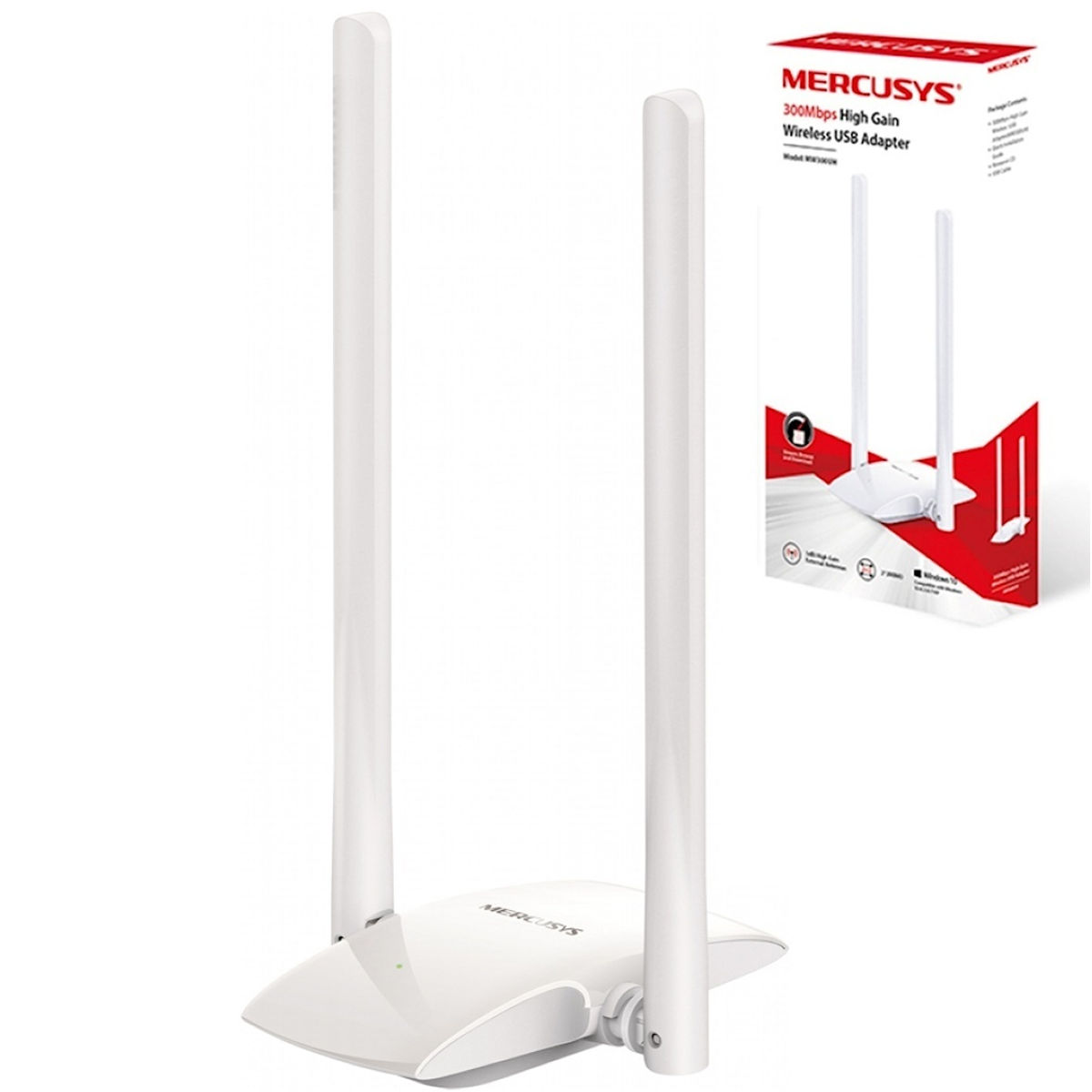 ADAPTADOR WIFI MERCUSYS 2 ANTENAS MW300UH