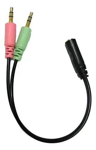 ADAPTADOR AUX 3.5 A 2 PLUG 3.5 ( MIC + AURI )
