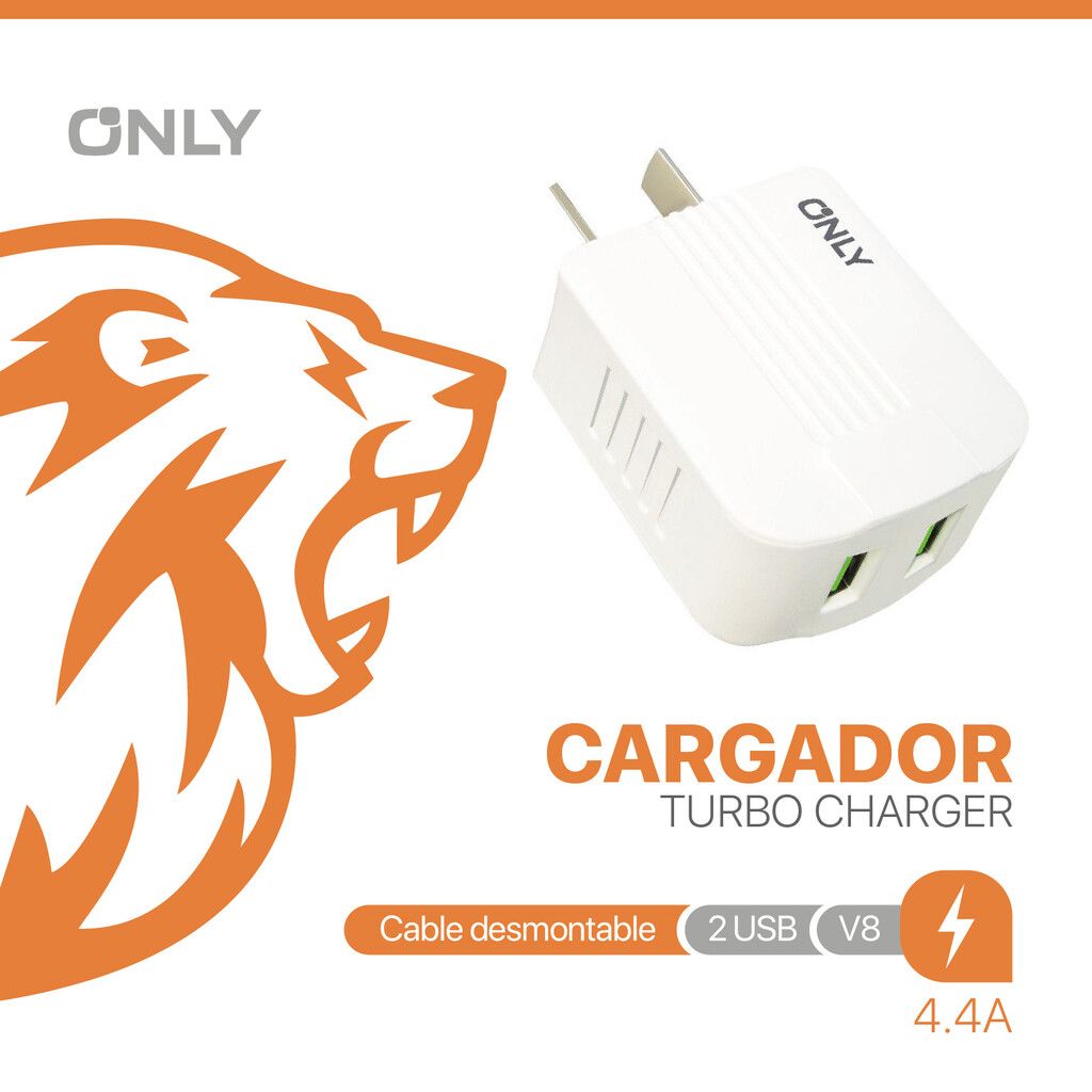 Cargador Only 4.4A - Desmontable - V8
