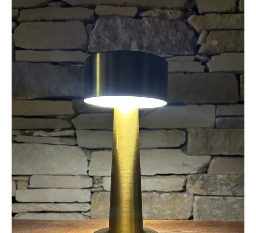 Velador Lampara sobremesa Led - simil bronce - Led - 3 modos