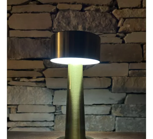 Velador Lampara sobremesa Led - simil bronce - Led - 3 modos