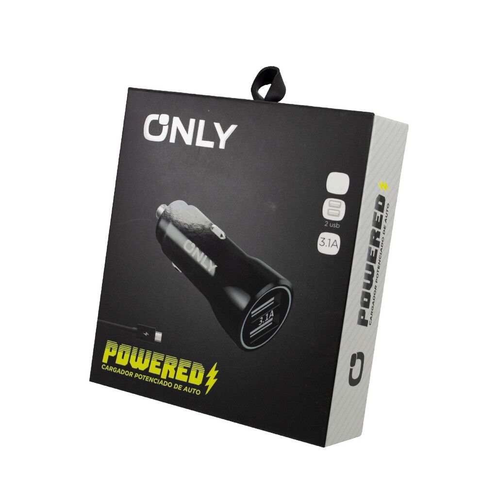 Cargador de Auto Only - Desmontable - V8 - Negro