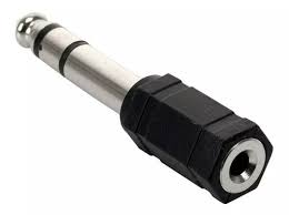 Adaptador Auxiliar 3.5mm H  a Microfono 6.5mm M - Stereo 