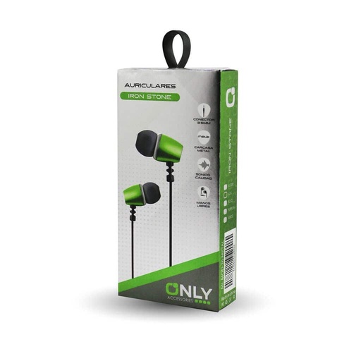 Auricualres Inear - Only- Manos Libres - MOD26 - Verdes
