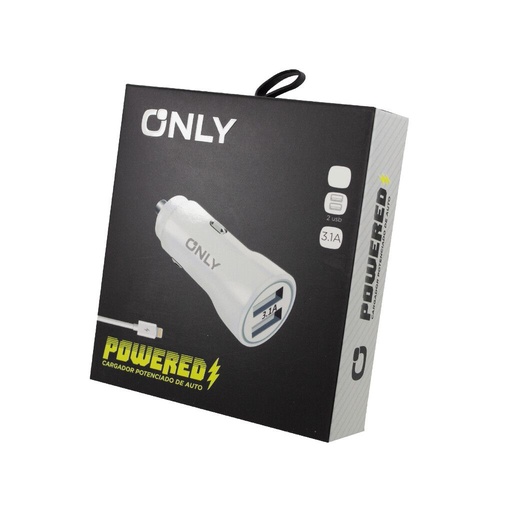 Cargador de Auto Only - Desmontable - V8 - Blanco
