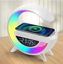 Luz de noche - Base carga Inalambrica - Reloj - Tipo G - RGB - Parlante Bluetooth
