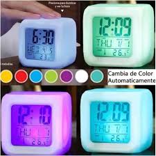 Reloj Despertador - Digital - Luz -  Cuadrado