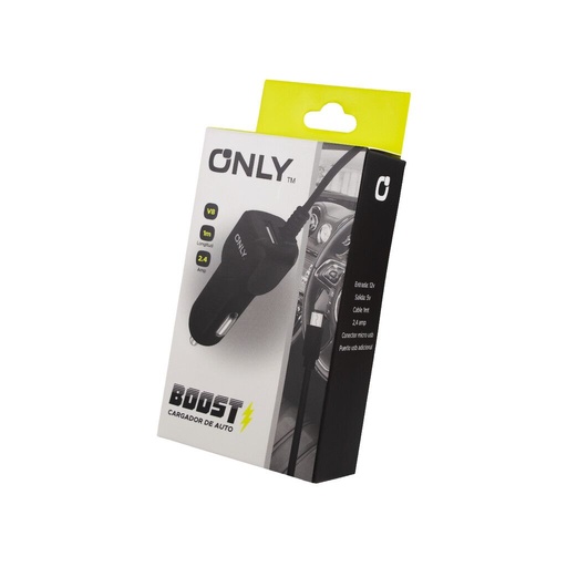 Cabezal de Auto Cargador ONLY- USB - V8 - NEGRO
