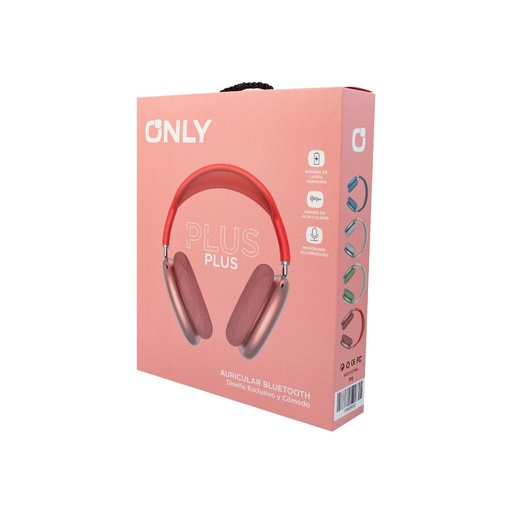 Auriculares Inalambricos Bluetooth  - Only - P9 - rosa