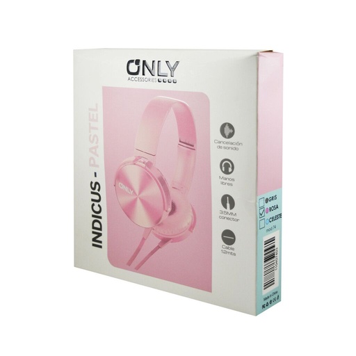Auriculares a cable - Only - Mod74 - rosa