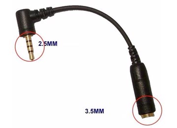 Adaptador de audio 2.5mm a 3.5mm