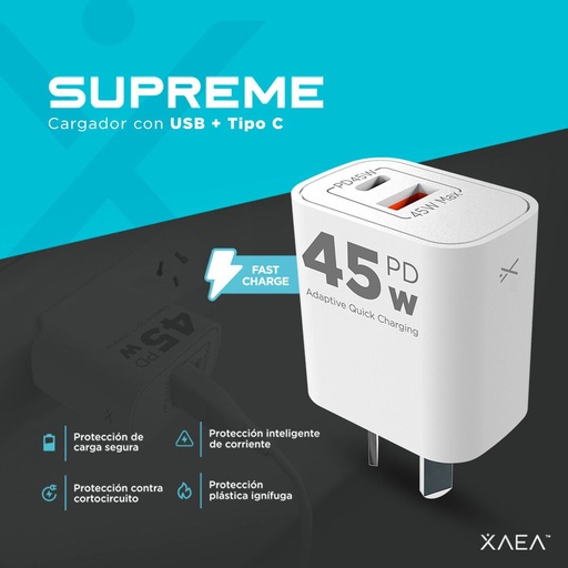 Cabezal Cargador XEAE - 45W - C -USB  - Hembra