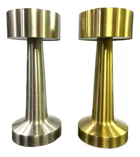 Lampara sobremesa Led - simil bronce - Led - 3 modos