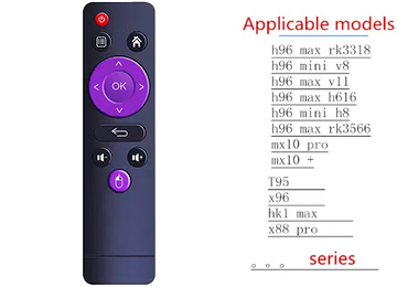 Control Remoto universal para  TV BOX H96 y variantes RK3566 MX10 PRO MX10 + X10